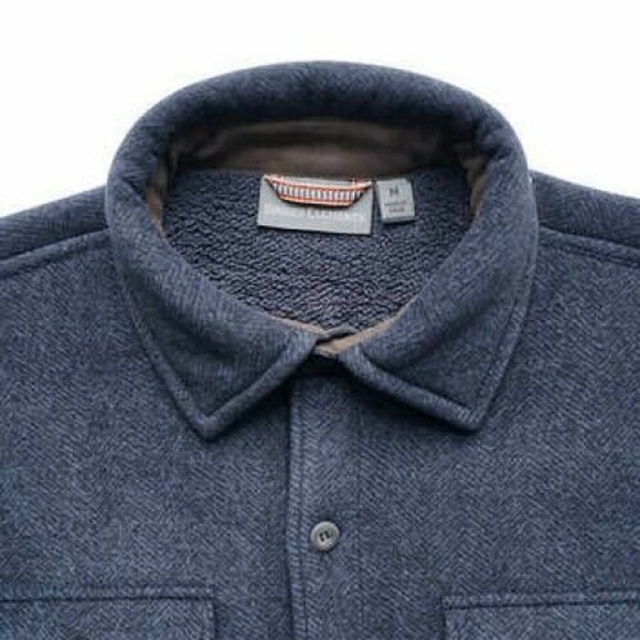 RUGGED ELEMENTS Men Fleece Lined Shirt Jacket--Dark Navy - Picture 6 of 8